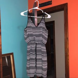 Black and white patterned dress